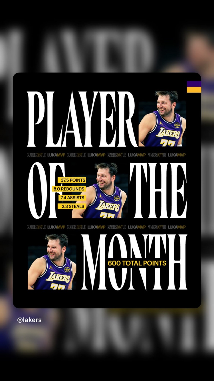 東契奇三月場(chǎng)均37.5分單月600分 詹姆斯社媒轉(zhuǎn)發(fā)祝賀