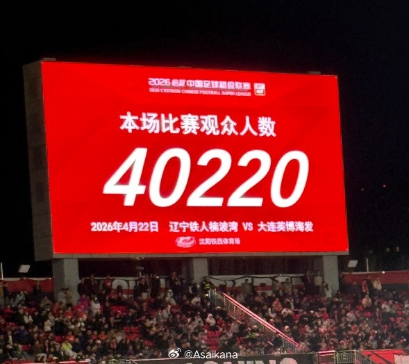 鐵西體育場首破四萬大關(guān) 大連英博客勝遼寧鐵人