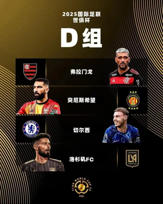 2025世俱杯D組：切爾西頭號(hào)熱門，洛杉磯FC頂替萊昂進(jìn)死亡之組