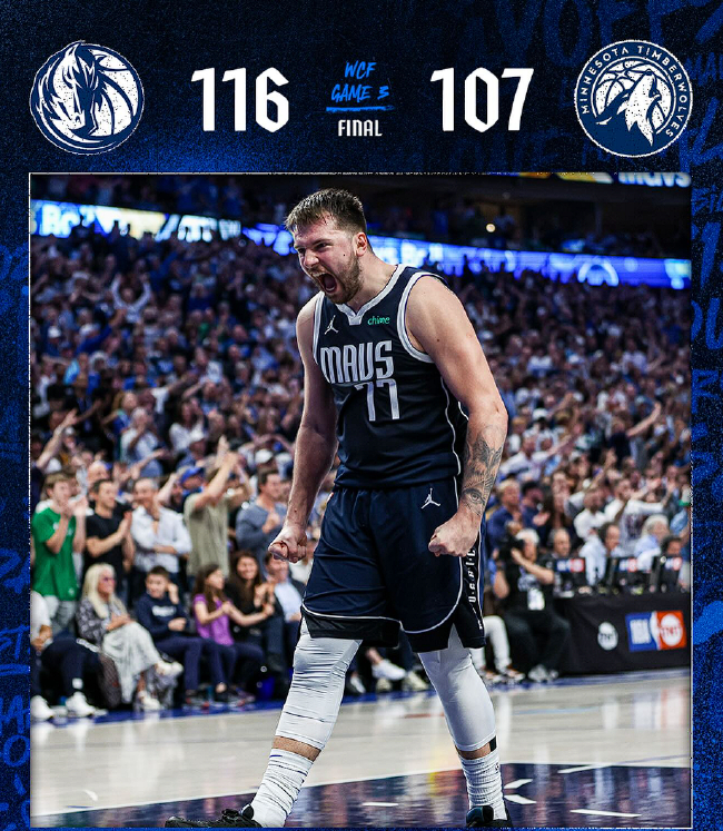 東契奇歐文合砍66分 獨行俠3-0森林狼奪賽點